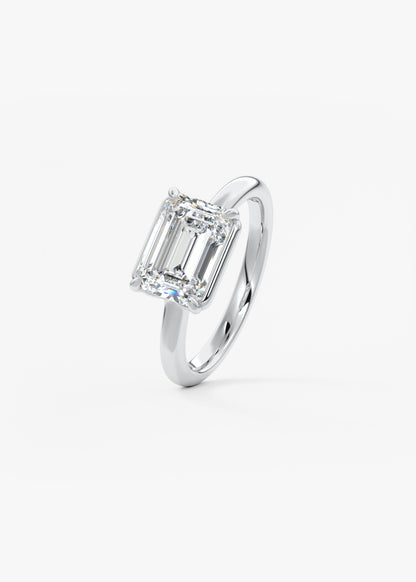 Oval Solitaire With Raised Basket Gallery Lab Grown Diamond Engagement Ring