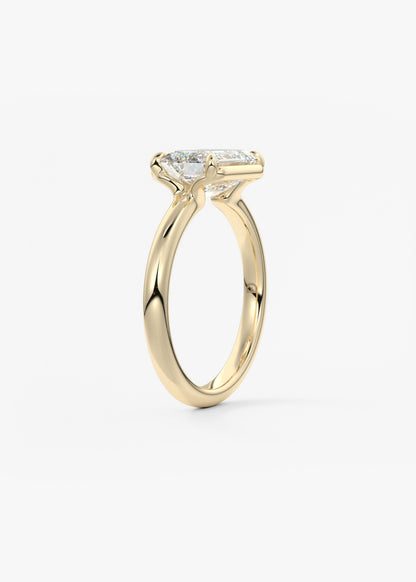 Oval Solitaire With Raised Basket Gallery Lab Grown Diamond Engagement Ring