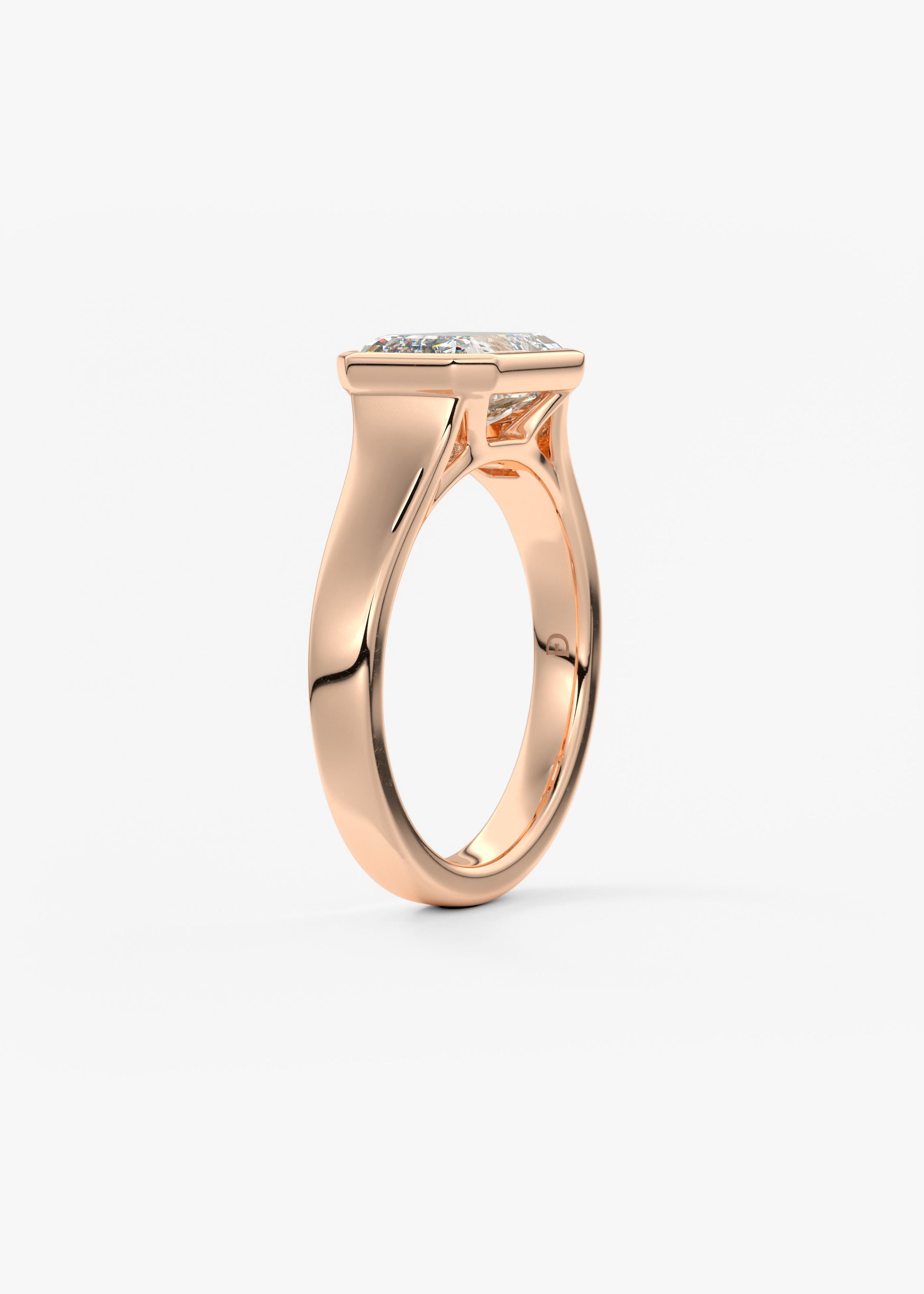 Oval Solitaire With Raised Basket Gallery Lab Grown Diamond Engagement Ring