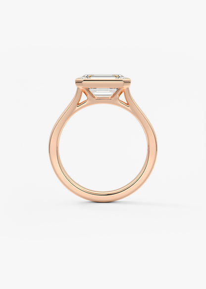 Oval Solitaire With Raised Basket Gallery Lab Grown Diamond Engagement Ring