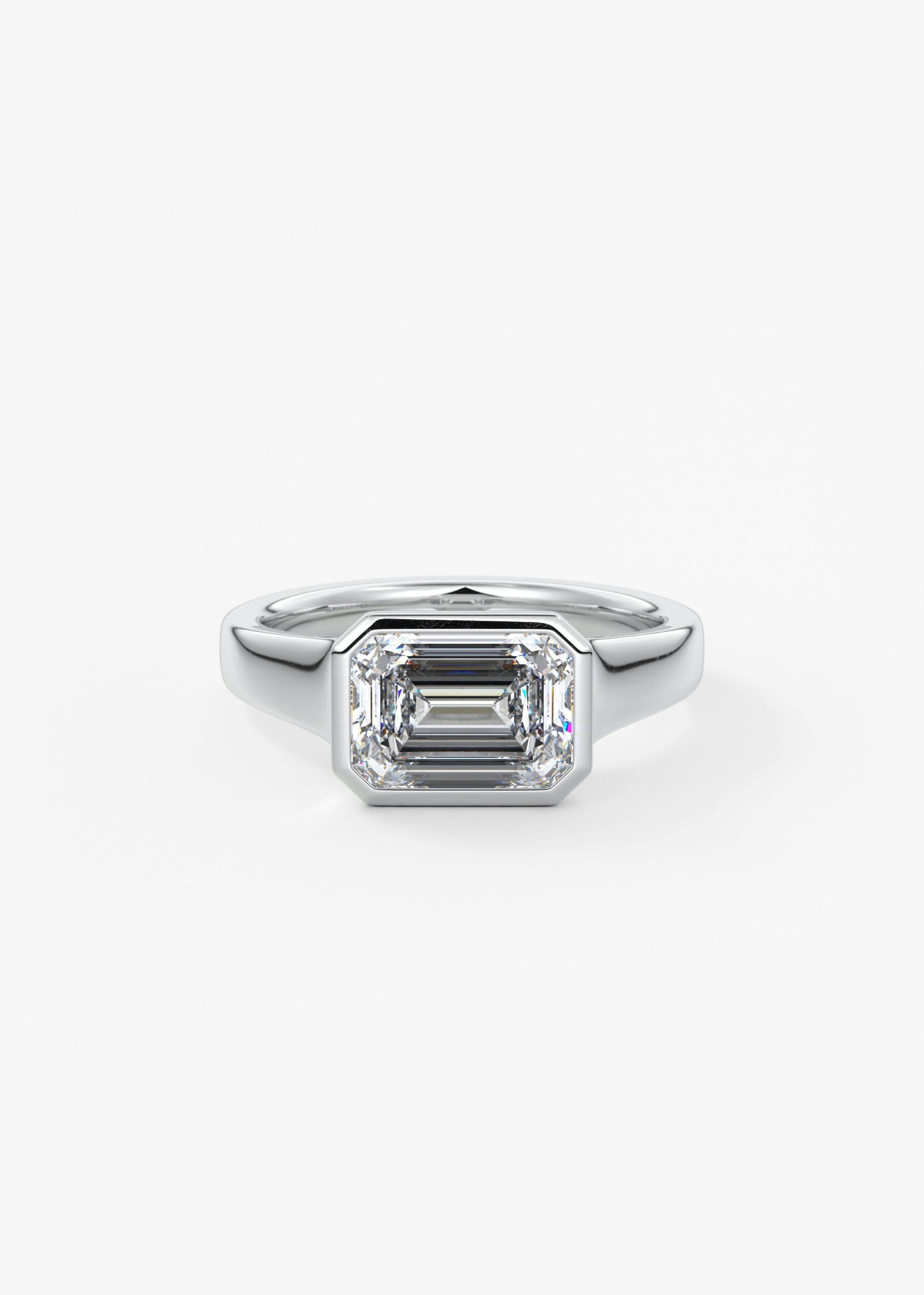 Oval Solitaire With Raised Basket Gallery Lab Grown Diamond Engagement Ring