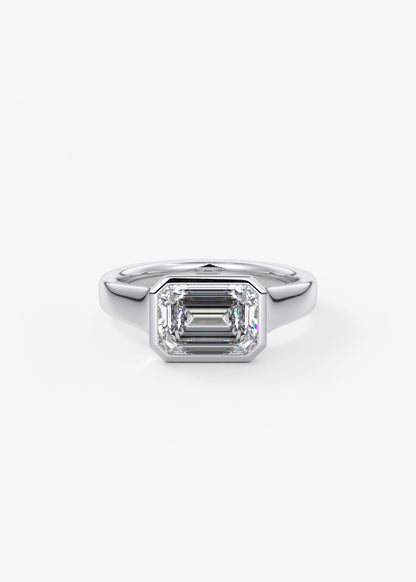Oval Solitaire With Raised Basket Gallery Lab Grown Diamond Engagement Ring
