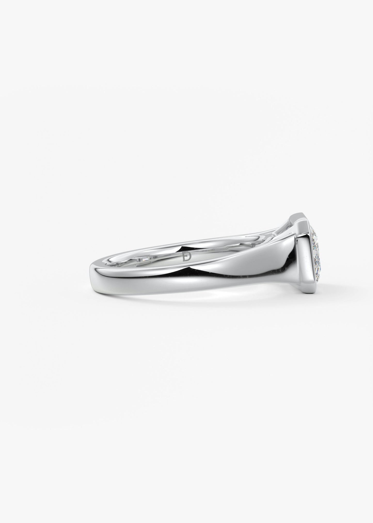 Oval Solitaire With Raised Basket Gallery Lab Grown Diamond Engagement Ring