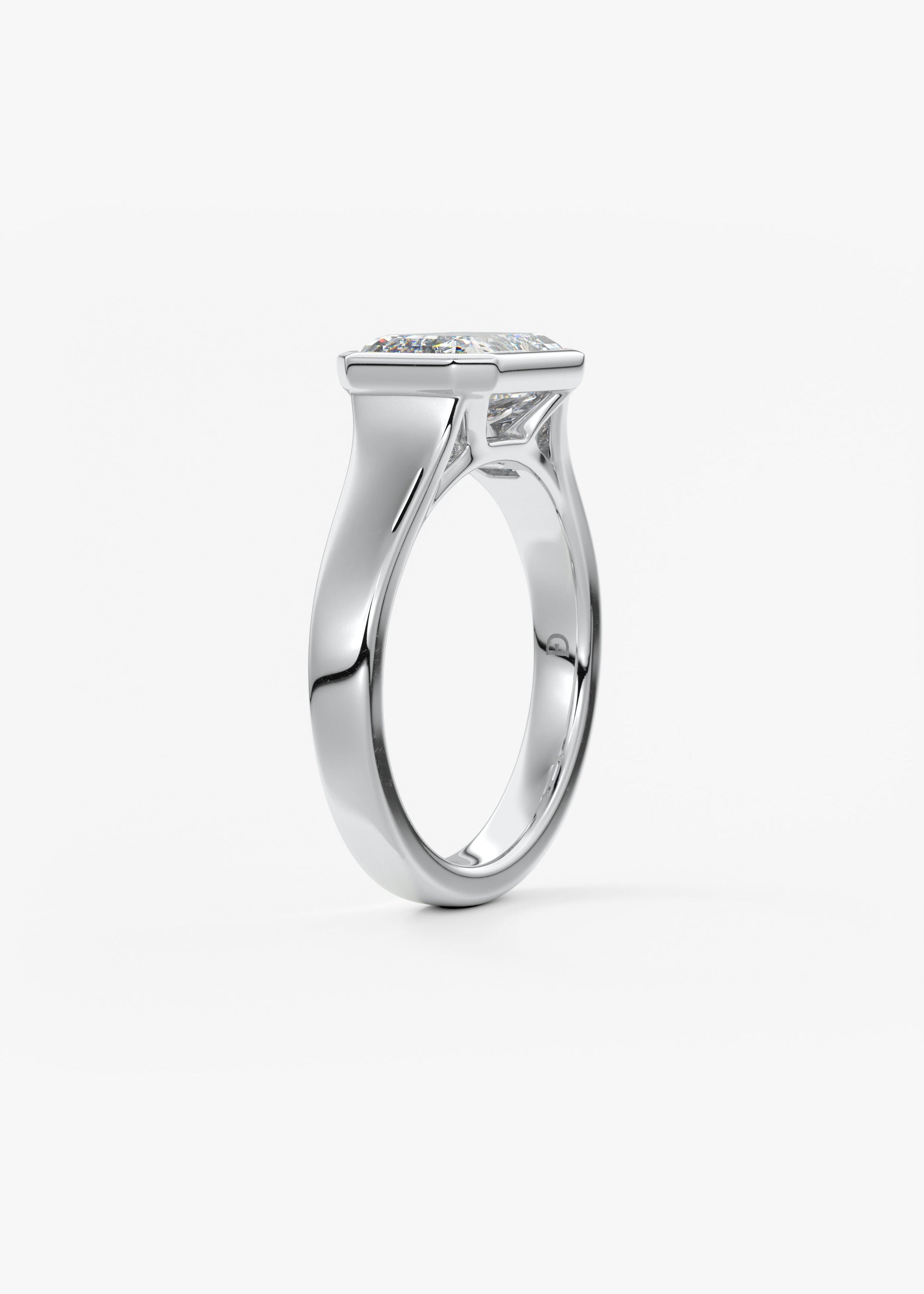 Oval Solitaire With Raised Basket Gallery Lab Grown Diamond Engagement Ring
