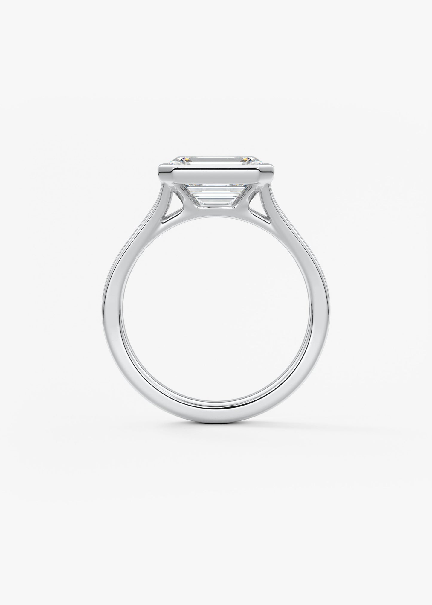Oval Solitaire With Raised Basket Gallery Lab Grown Diamond Engagement Ring