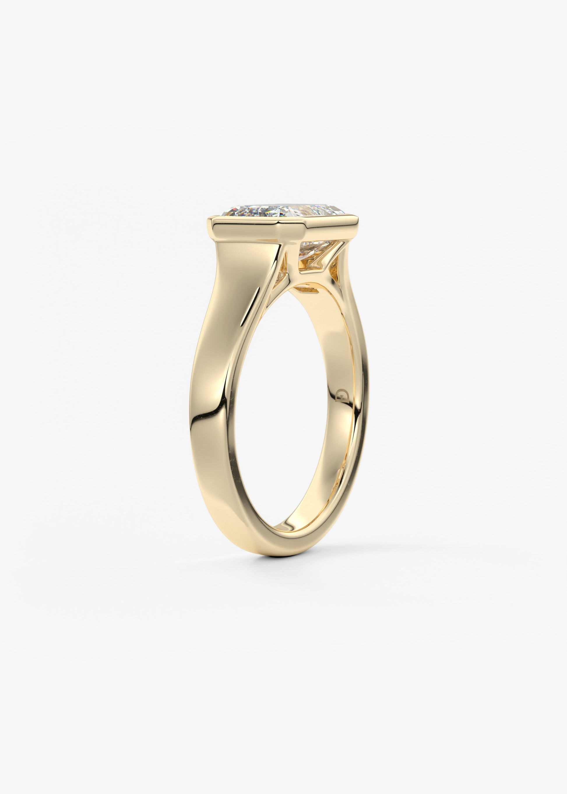 Oval Solitaire With Raised Basket Gallery Lab Grown Diamond Engagement Ring