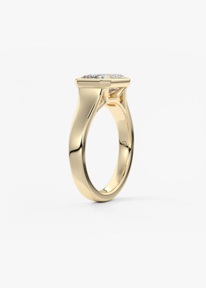 Oval Solitaire With Raised Basket Gallery Lab Grown Diamond Engagement Ring