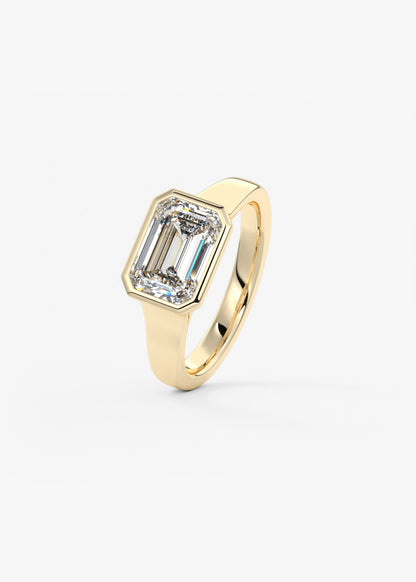 Oval Solitaire With Raised Basket Gallery Lab Grown Diamond Engagement Ring