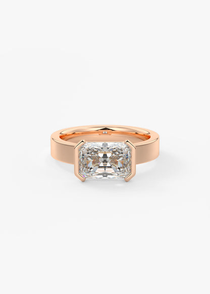 Oval Solitaire With Raised Basket Gallery Lab Grown Diamond Engagement Ring