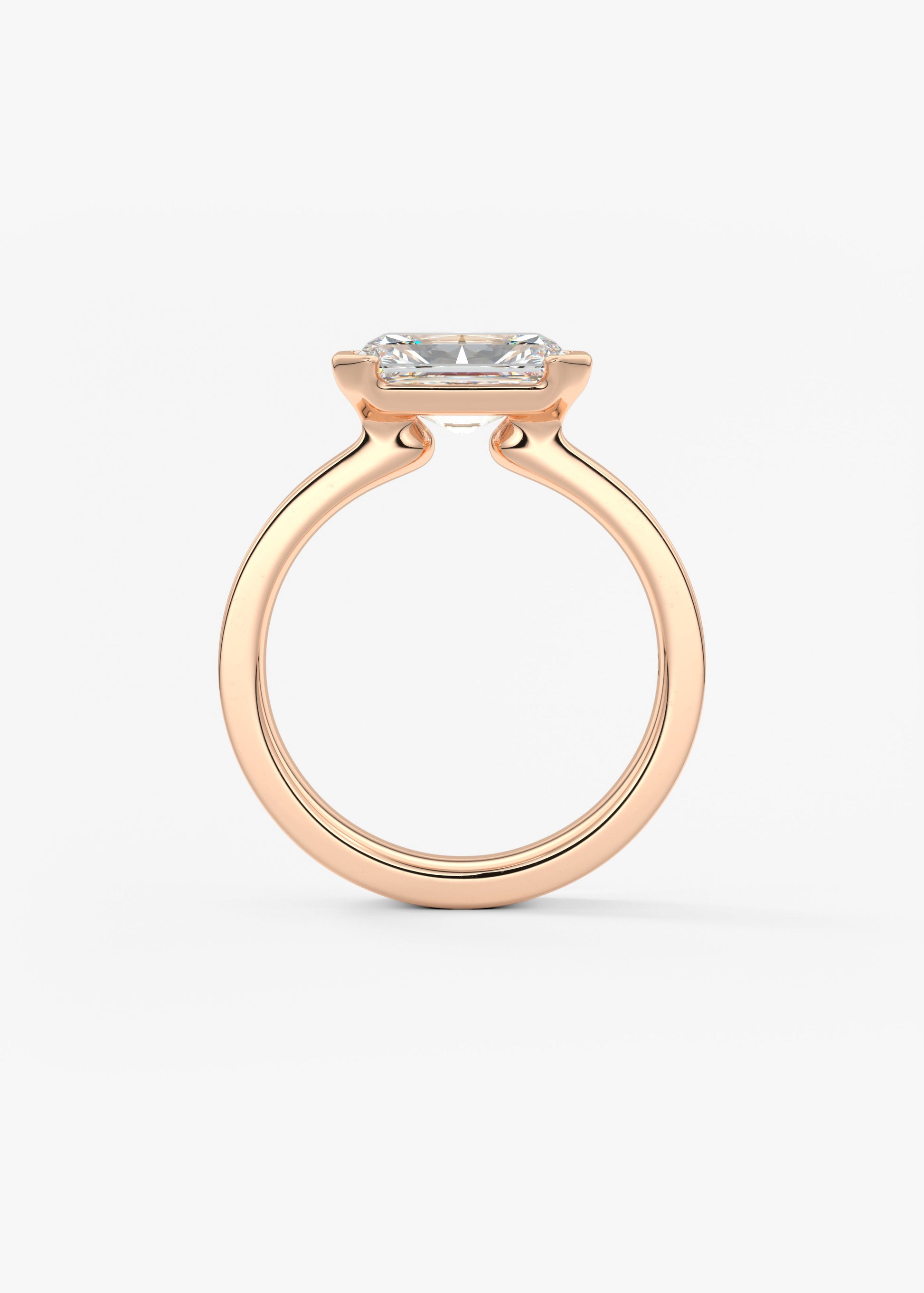Oval Solitaire With Raised Basket Gallery Lab Grown Diamond Engagement Ring