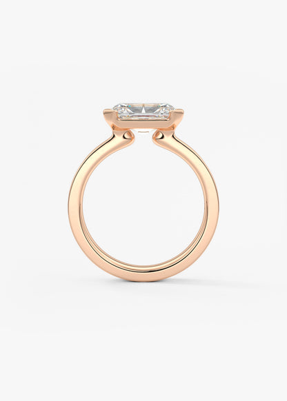 Oval Solitaire With Raised Basket Gallery Lab Grown Diamond Engagement Ring