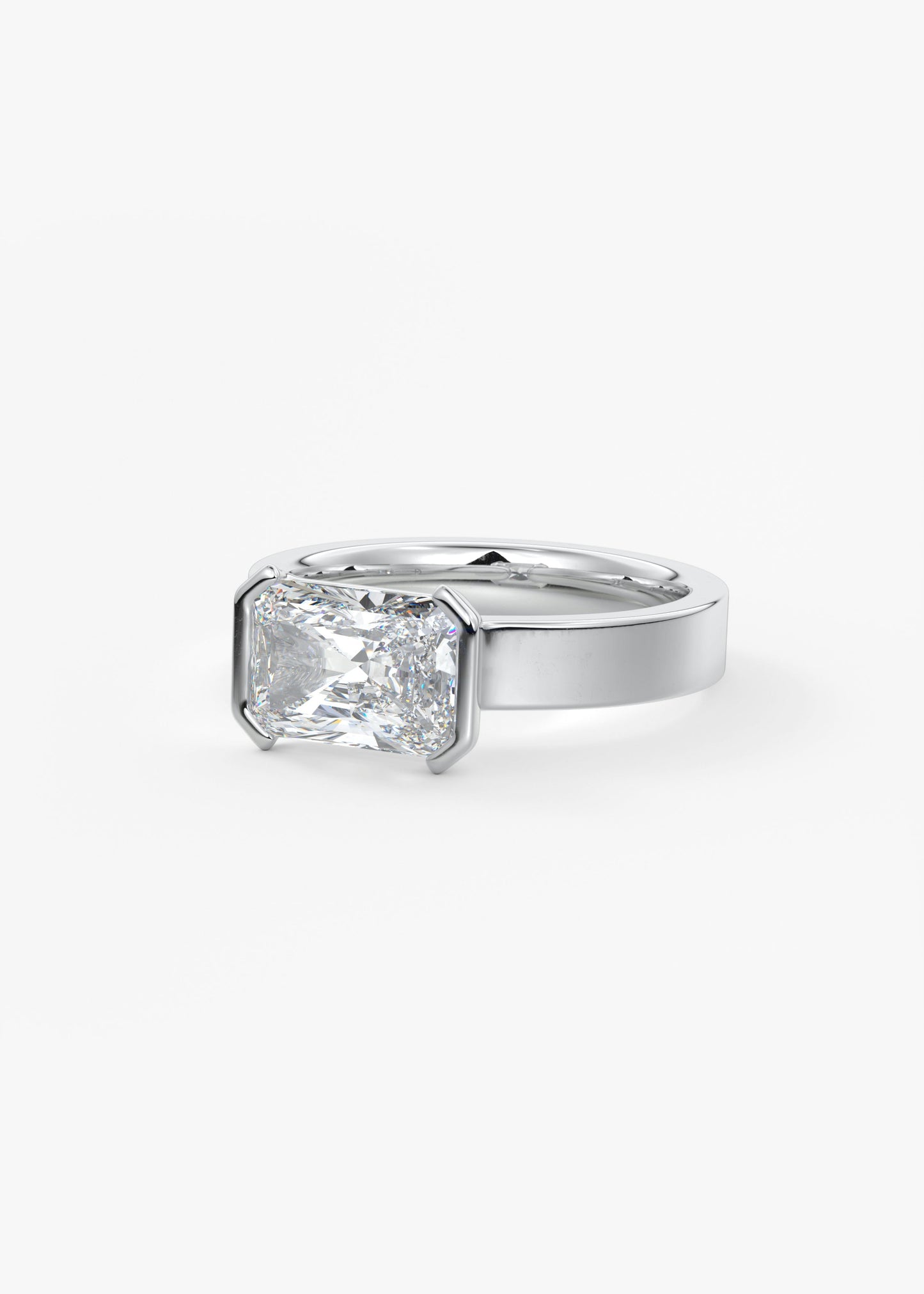 Oval Solitaire With Raised Basket Gallery Lab Grown Diamond Engagement Ring