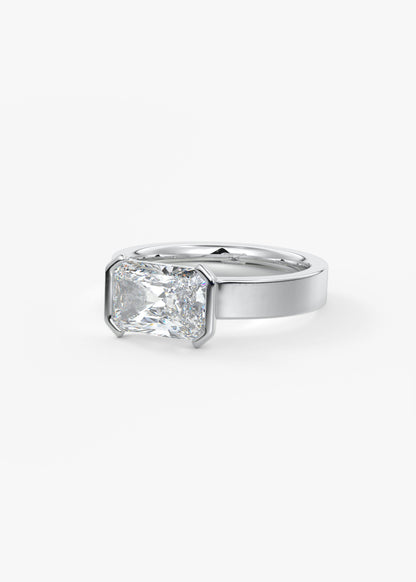 Oval Solitaire With Raised Basket Gallery Lab Grown Diamond Engagement Ring