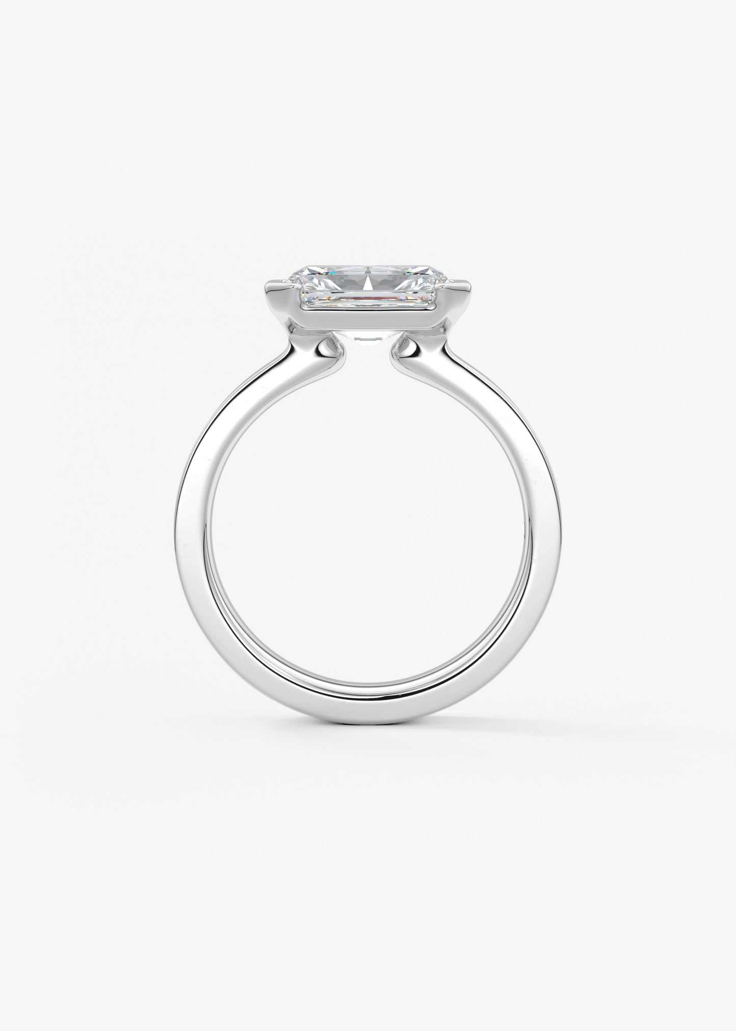 Oval Solitaire With Raised Basket Gallery Lab Grown Diamond Engagement Ring