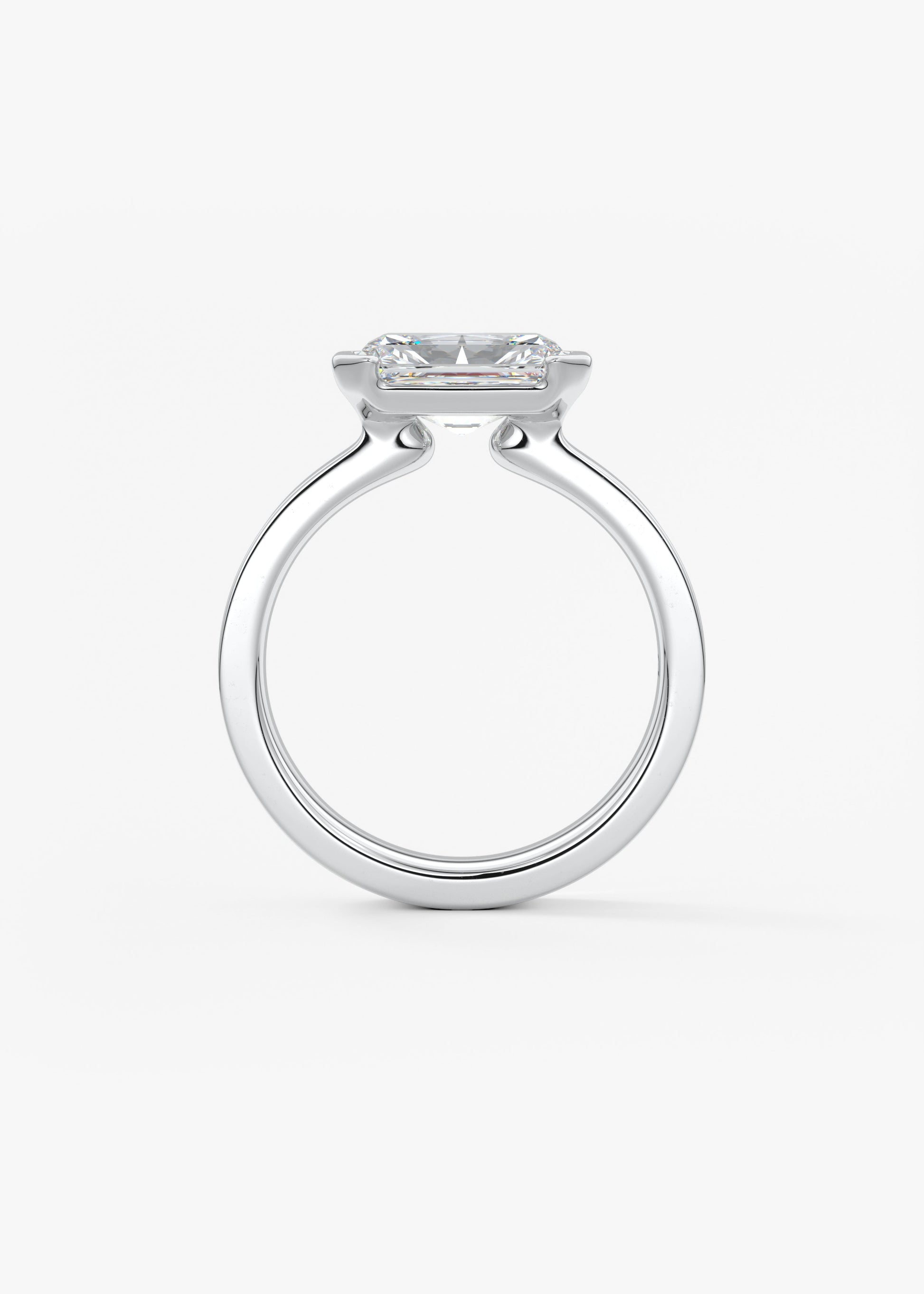 Oval Solitaire With Raised Basket Gallery Lab Grown Diamond Engagement Ring