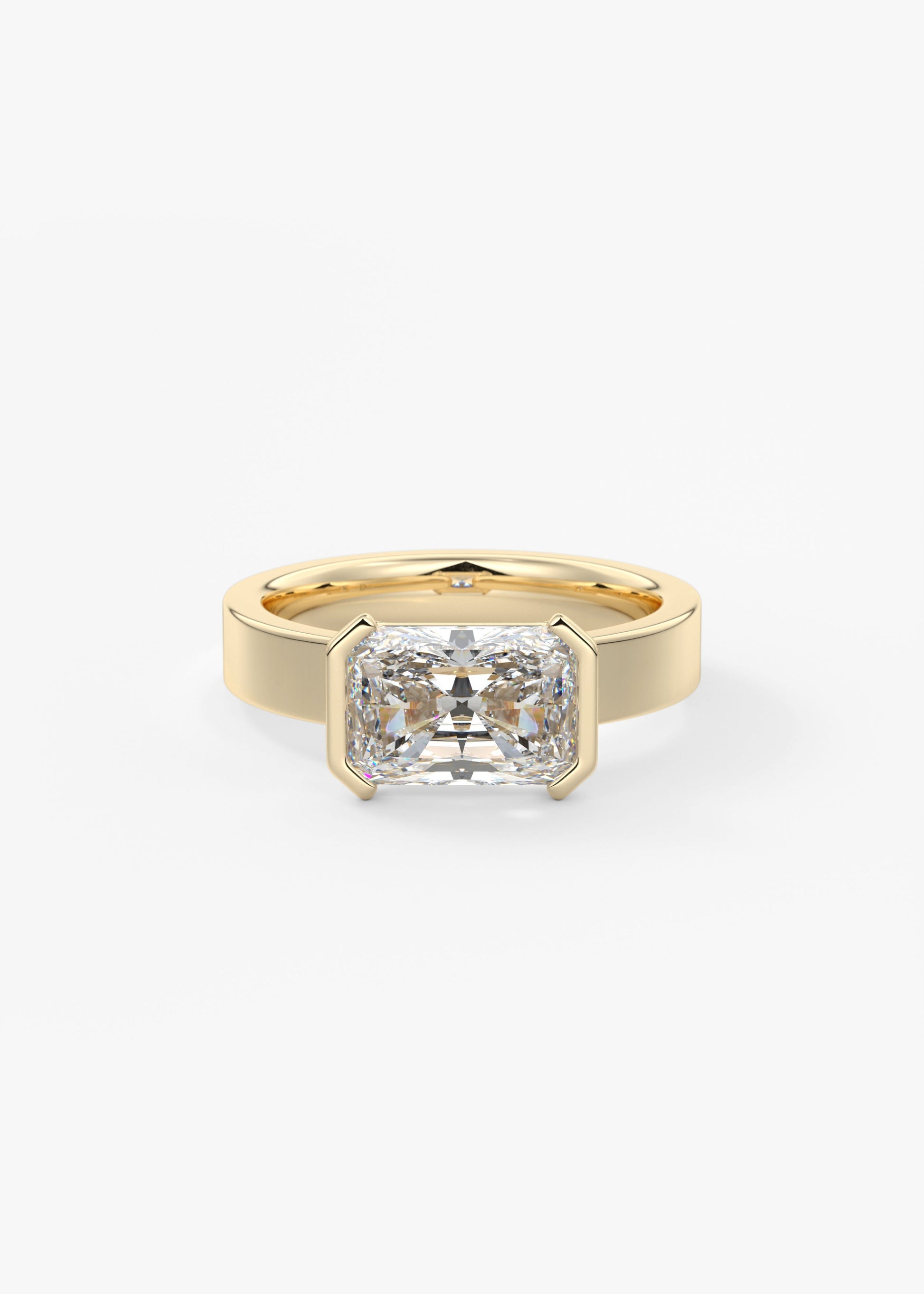 Oval Solitaire With Raised Basket Gallery Lab Grown Diamond Engagement Ring