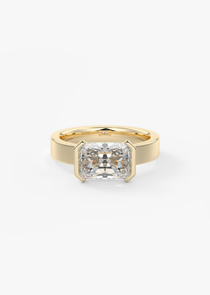 Oval Solitaire With Raised Basket Gallery Lab Grown Diamond Engagement Ring