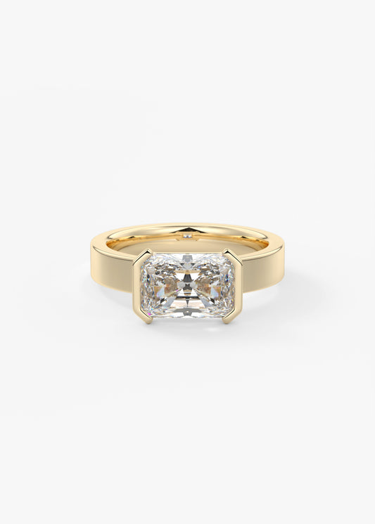Oval Solitaire With Raised Basket Gallery Lab Grown Diamond Engagement Ring