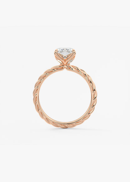 Oval Solitaire With Raised Basket Gallery Lab Grown Diamond Engagement Ring