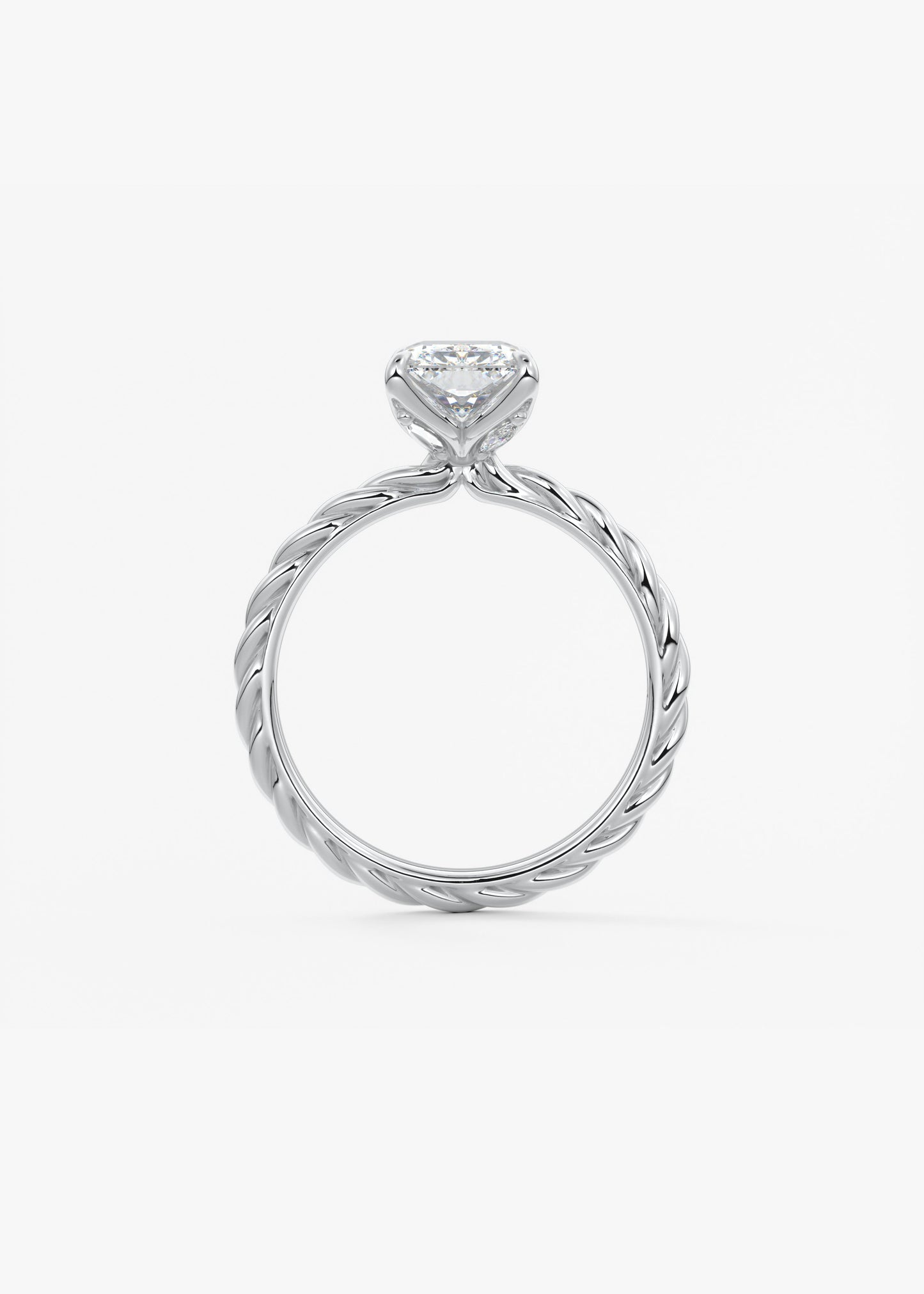 Oval Solitaire With Raised Basket Gallery Lab Grown Diamond Engagement Ring