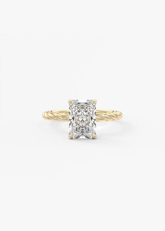 Oval Solitaire With Raised Basket Gallery Lab Grown Diamond Engagement Ring