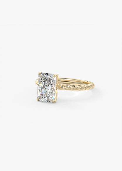 Oval Solitaire With Raised Basket Gallery Lab Grown Diamond Engagement Ring