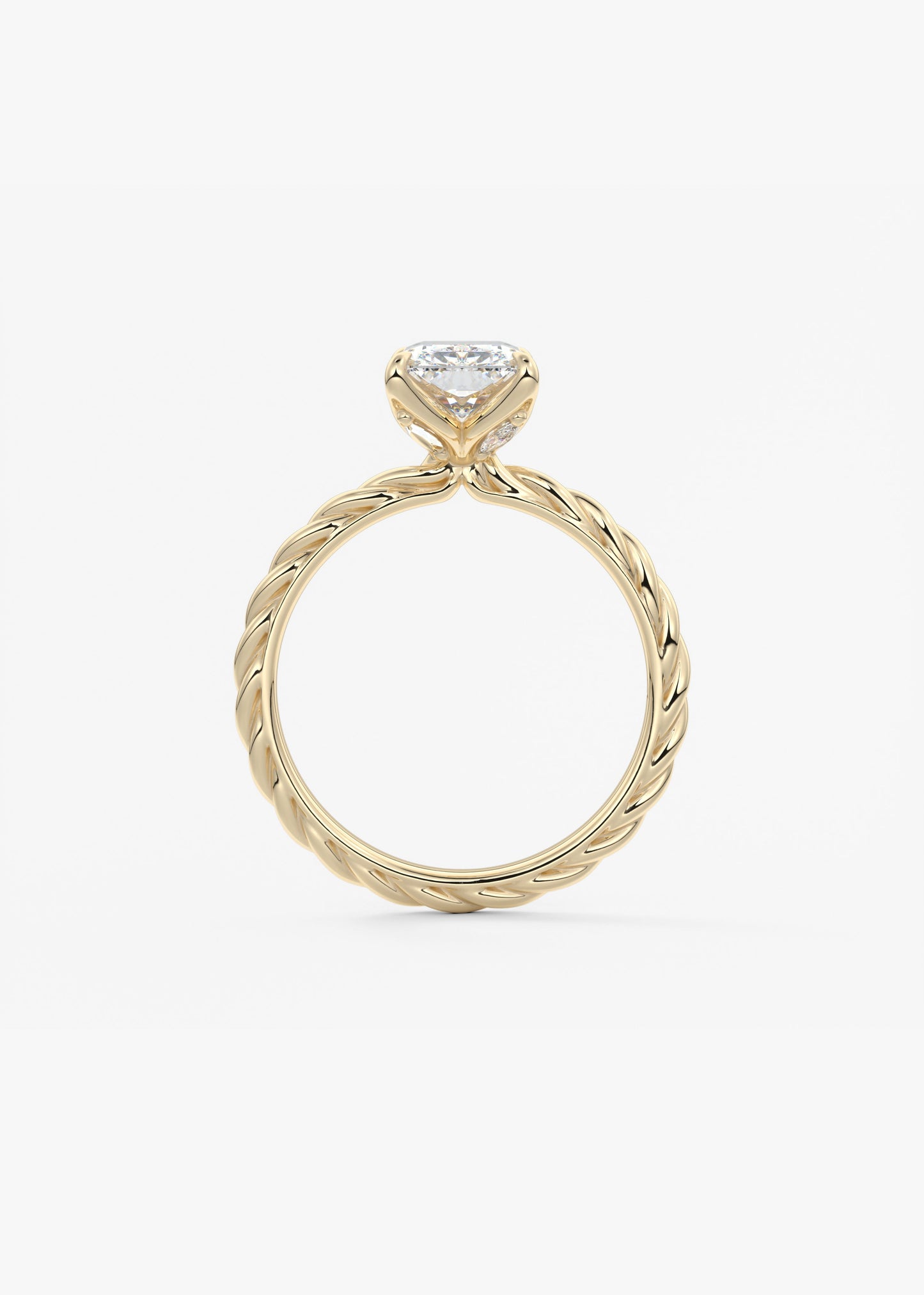 Oval Solitaire With Raised Basket Gallery Lab Grown Diamond Engagement Ring