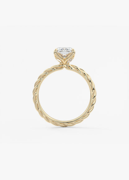 Oval Solitaire With Raised Basket Gallery Lab Grown Diamond Engagement Ring
