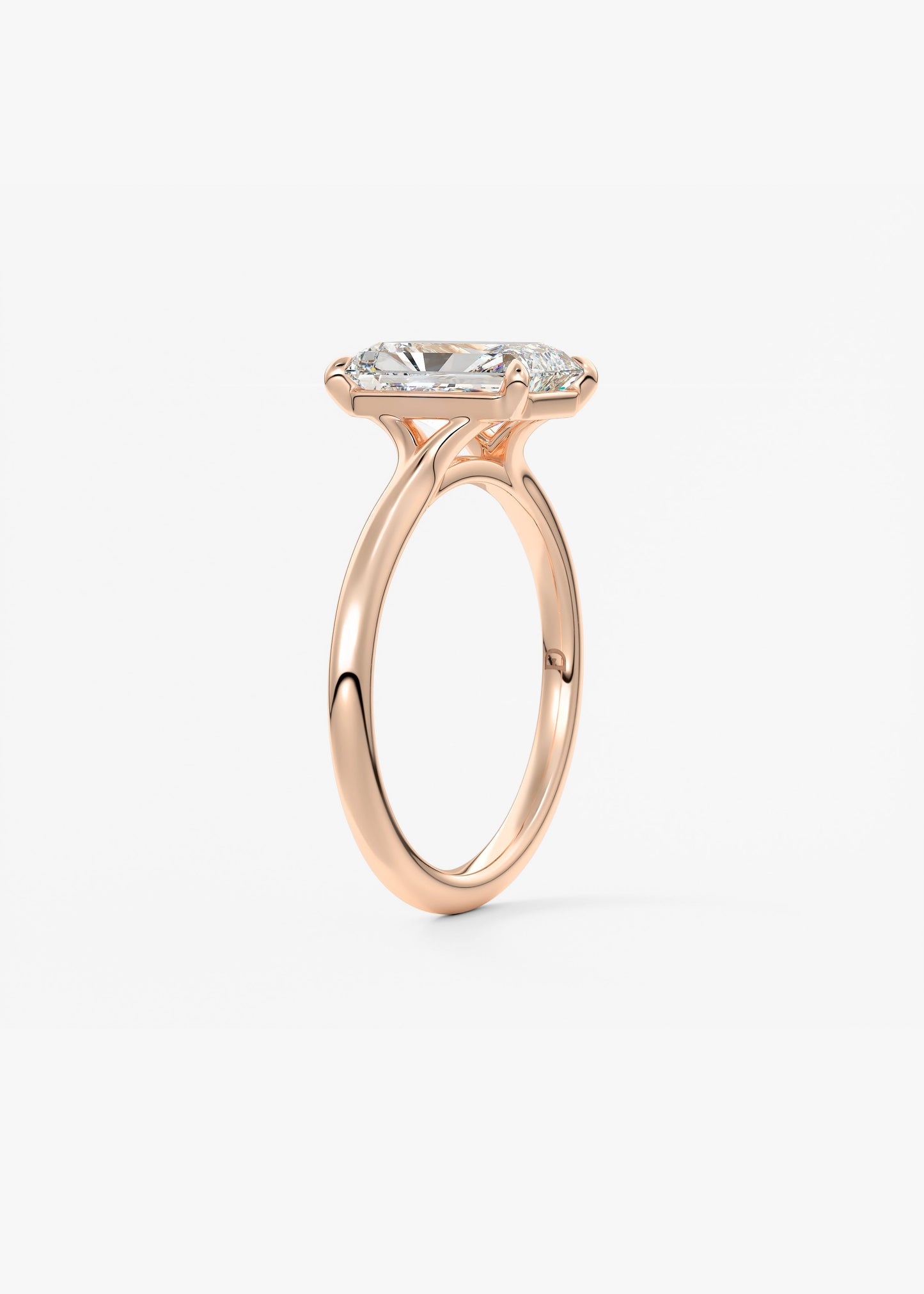 Oval Solitaire With Raised Basket Gallery Lab Grown Diamond Engagement Ring