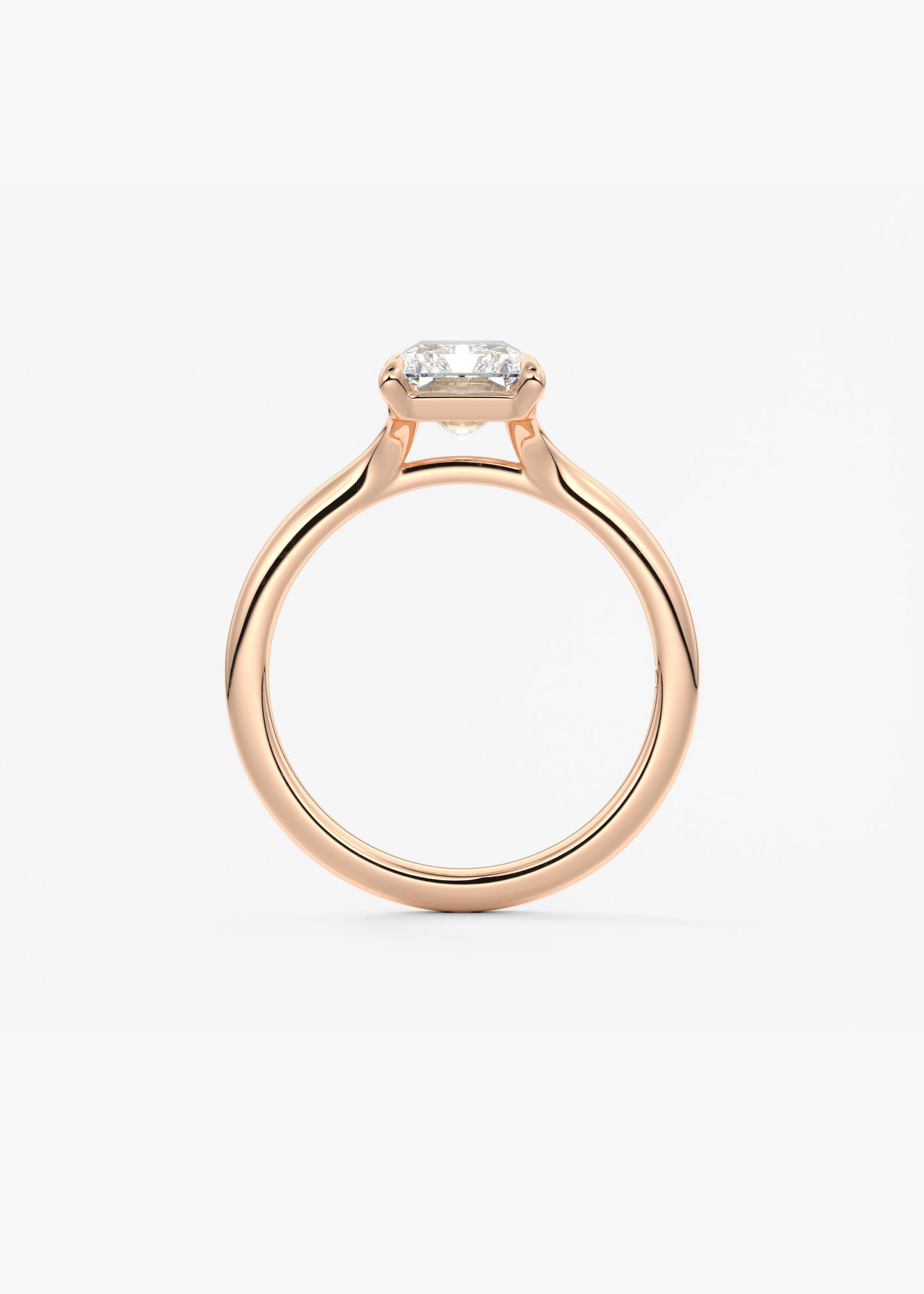 Oval Solitaire With Raised Basket Gallery Lab Grown Diamond Engagement Ring