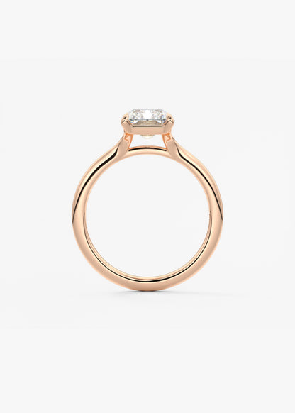 Oval Solitaire With Raised Basket Gallery Lab Grown Diamond Engagement Ring