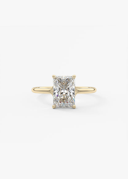 Oval Solitaire With Raised Basket Gallery Lab Grown Diamond Engagement Ring