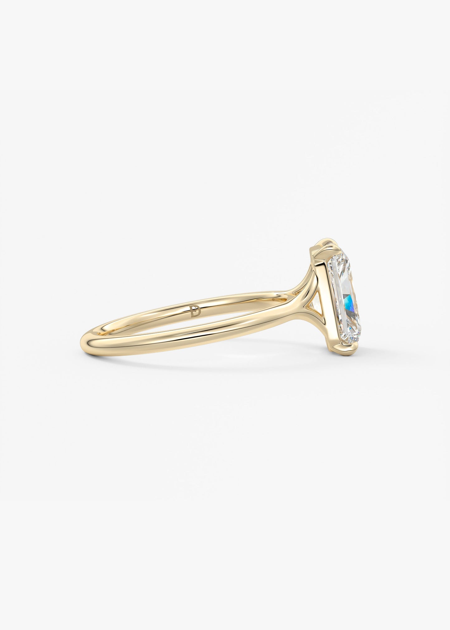 Oval Solitaire With Raised Basket Gallery Lab Grown Diamond Engagement Ring