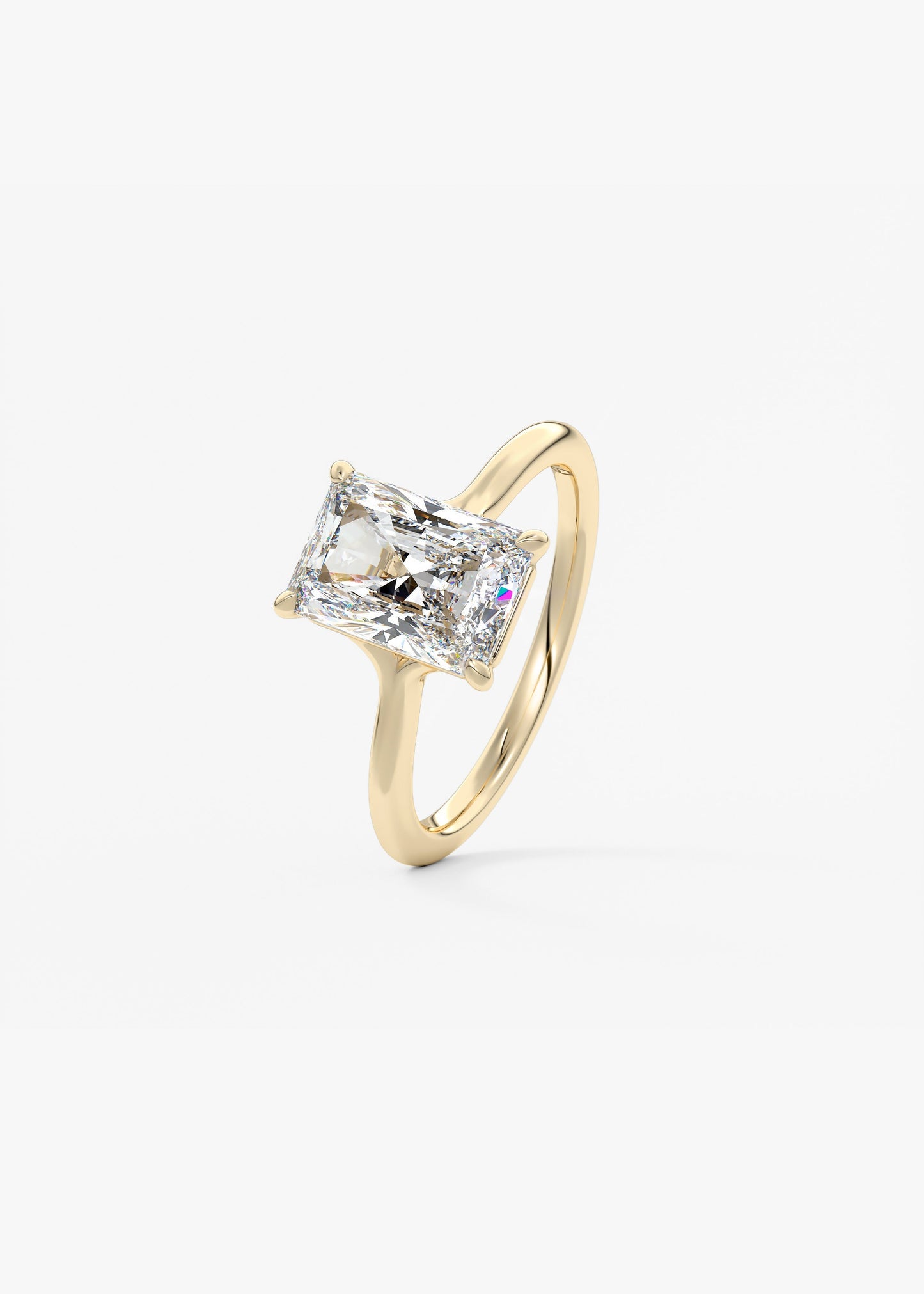 Oval Solitaire With Raised Basket Gallery Lab Grown Diamond Engagement Ring
