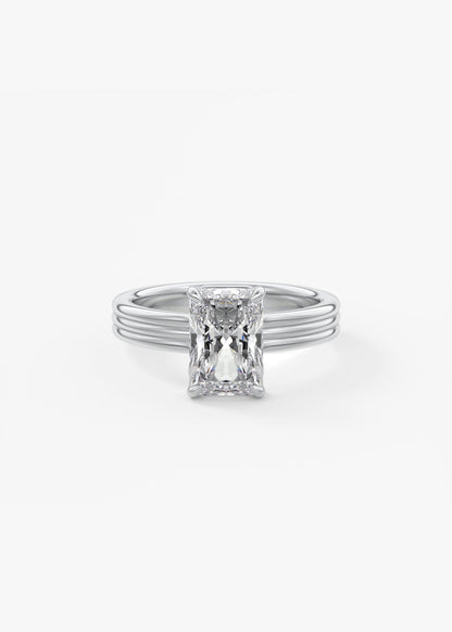 Oval Solitaire With Raised Basket Gallery Lab Grown Diamond Engagement Ring