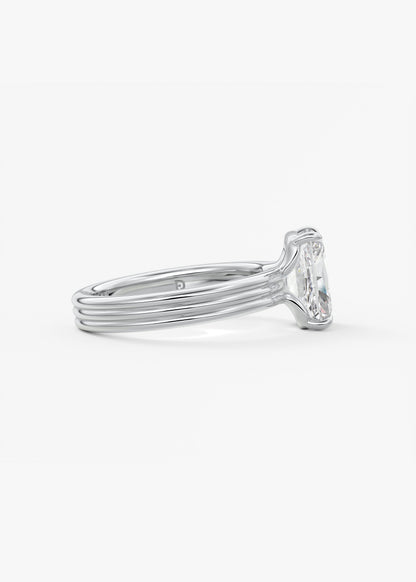 Oval Solitaire With Raised Basket Gallery Lab Grown Diamond Engagement Ring