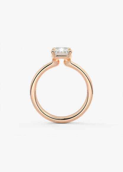 Oval Solitaire With Raised Basket Gallery Lab Grown Diamond Engagement Ring