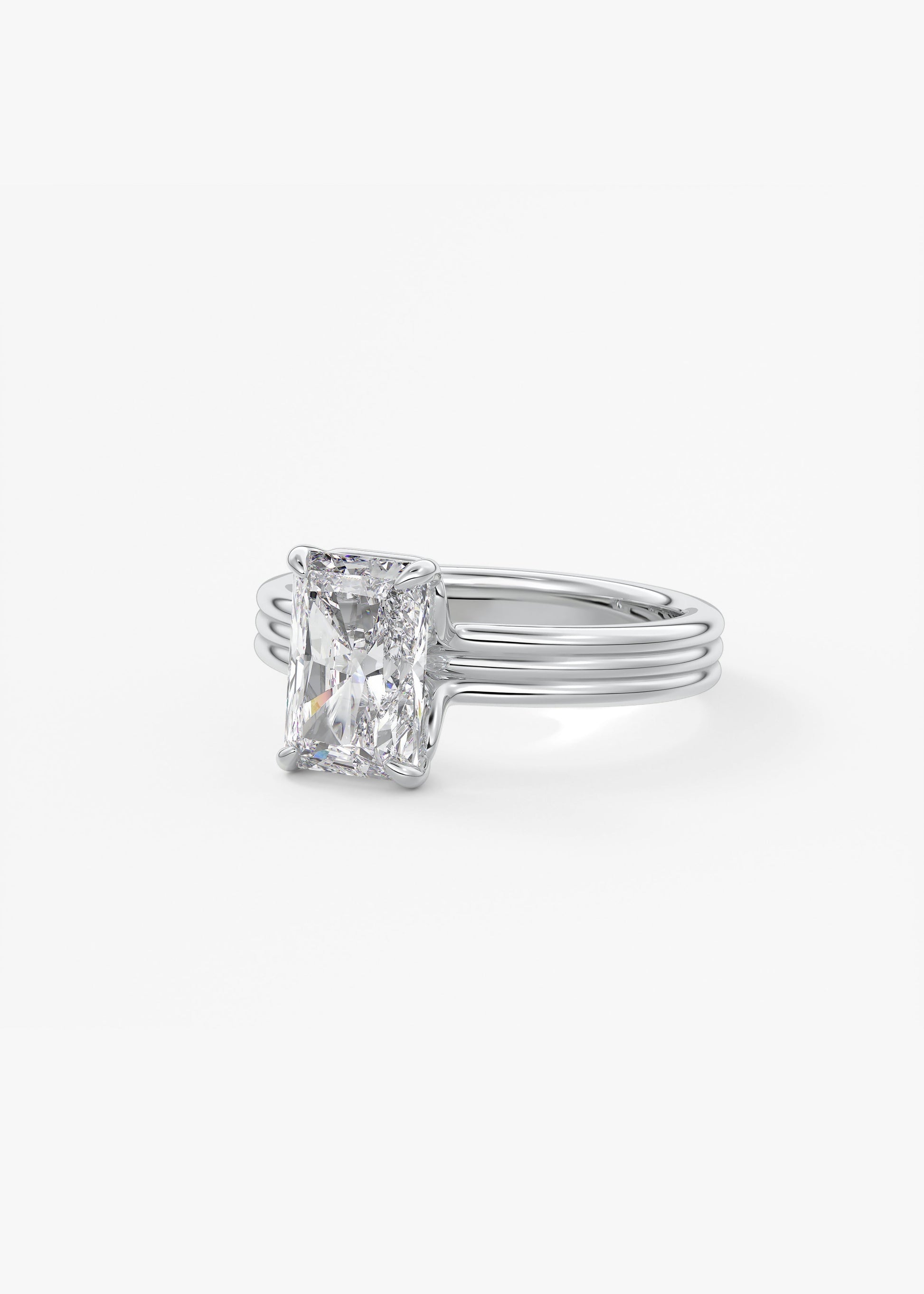 Oval Solitaire With Raised Basket Gallery Lab Grown Diamond Engagement Ring