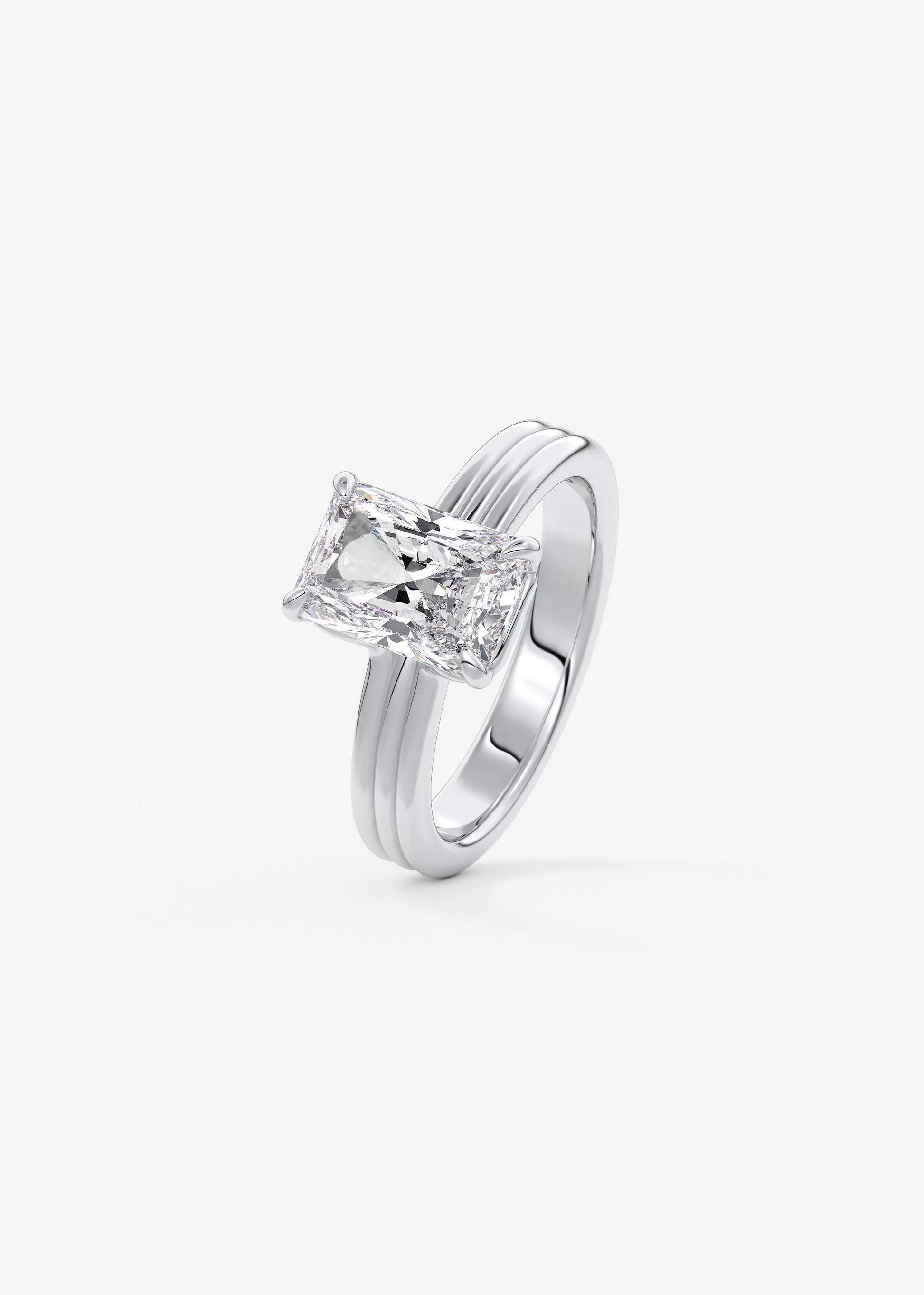 Oval Solitaire With Raised Basket Gallery Lab Grown Diamond Engagement Ring