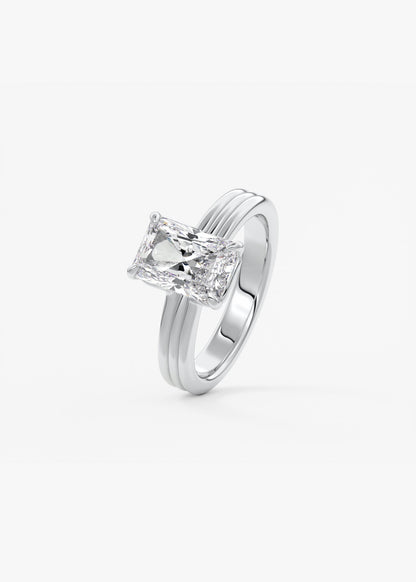 Oval Solitaire With Raised Basket Gallery Lab Grown Diamond Engagement Ring