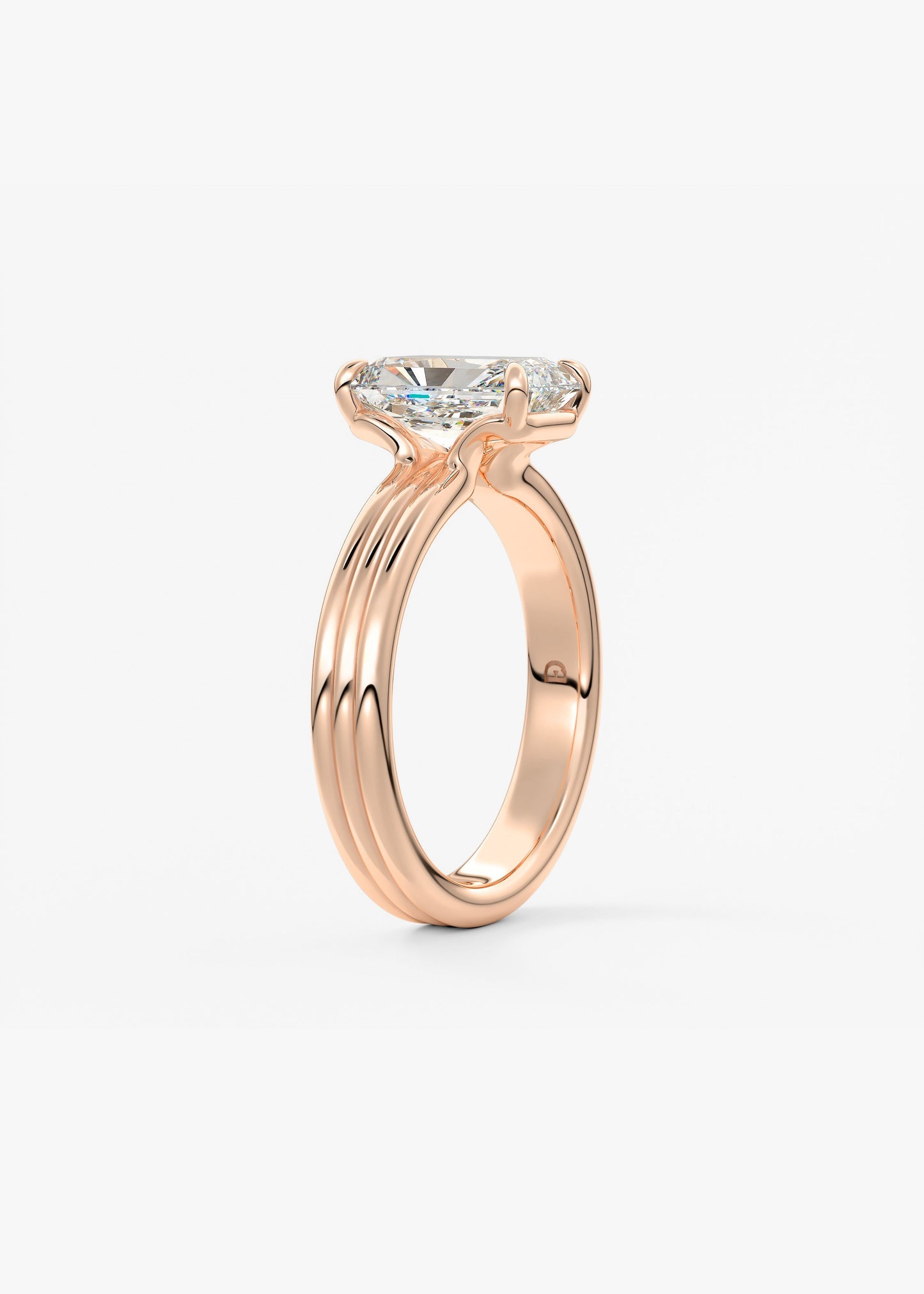 Oval Solitaire With Raised Basket Gallery Lab Grown Diamond Engagement Ring