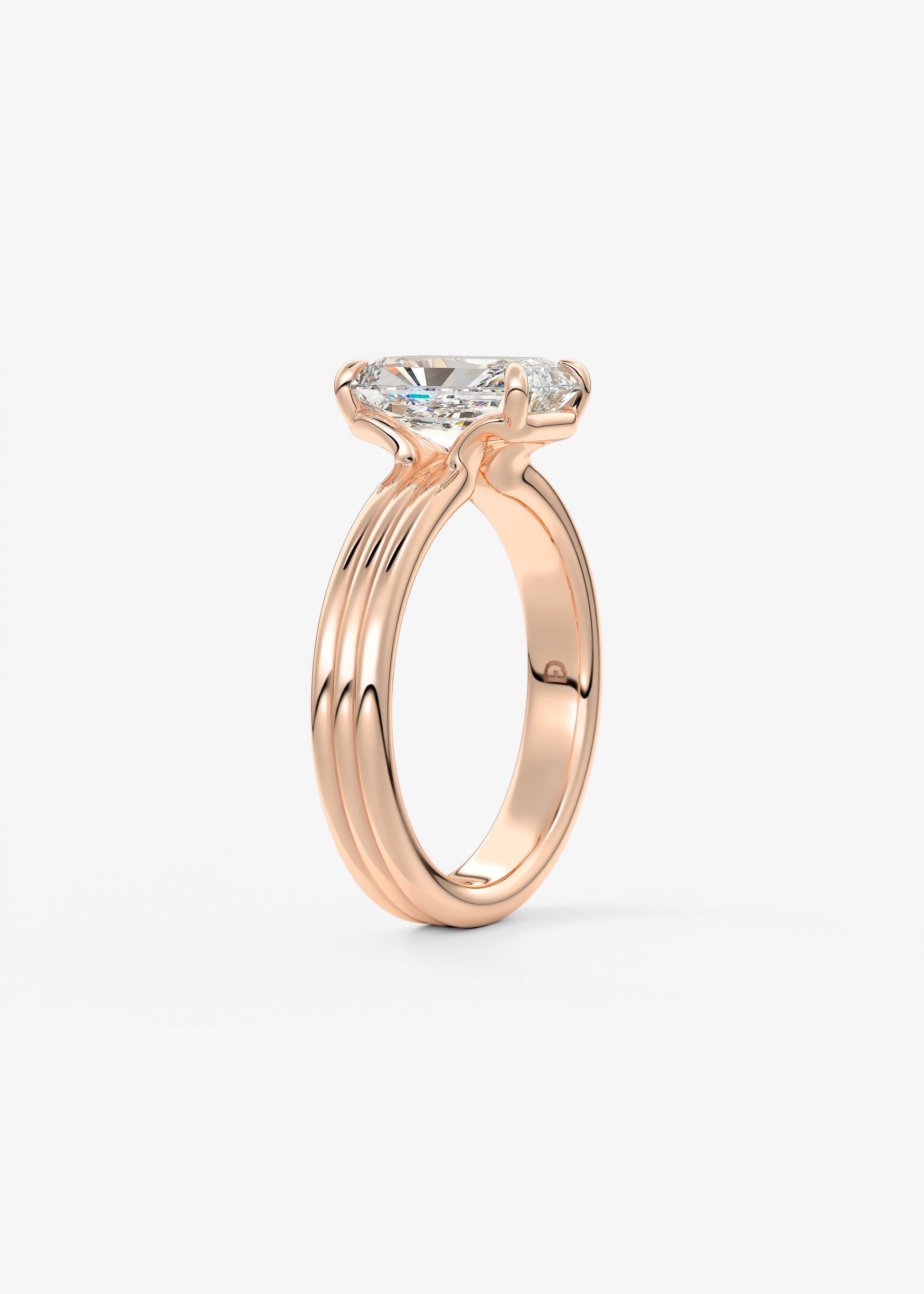 Oval Solitaire With Raised Basket Gallery Lab Grown Diamond Engagement Ring