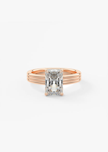 Oval Solitaire With Raised Basket Gallery Lab Grown Diamond Engagement Ring