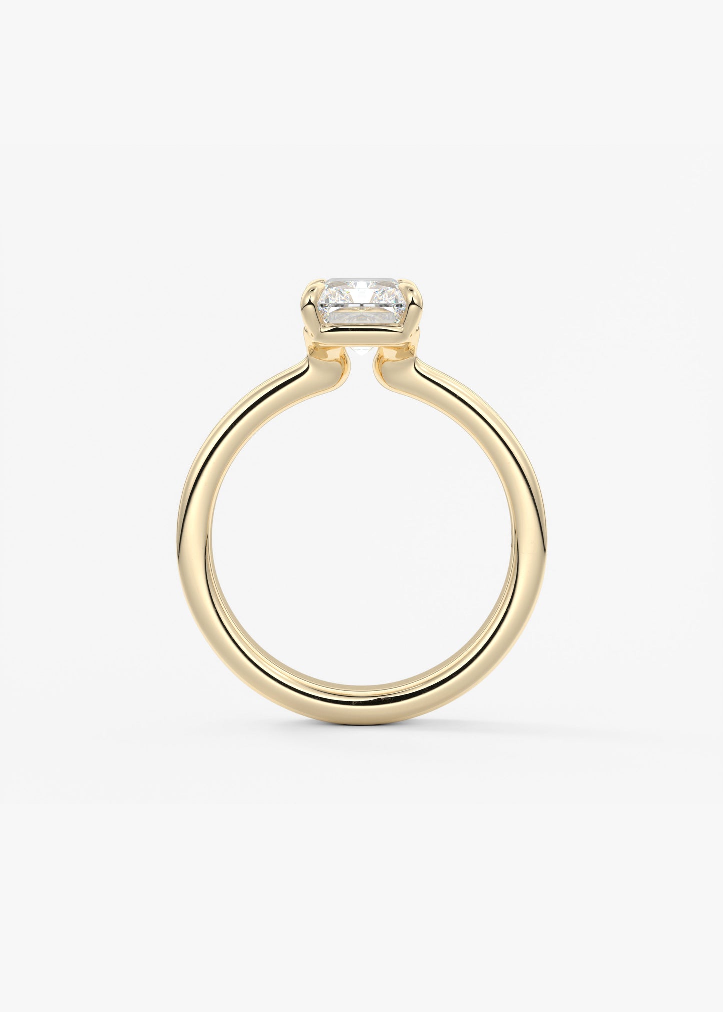 Oval Solitaire With Raised Basket Gallery Lab Grown Diamond Engagement Ring