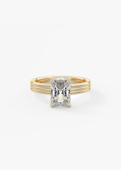 Oval Solitaire With Raised Basket Gallery Lab Grown Diamond Engagement Ring