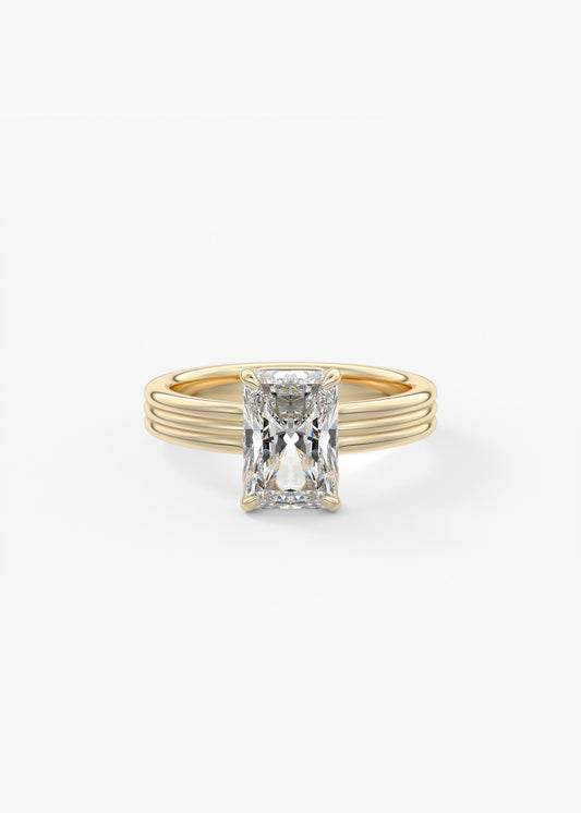 Oval Solitaire With Raised Basket Gallery Lab Grown Diamond Engagement Ring