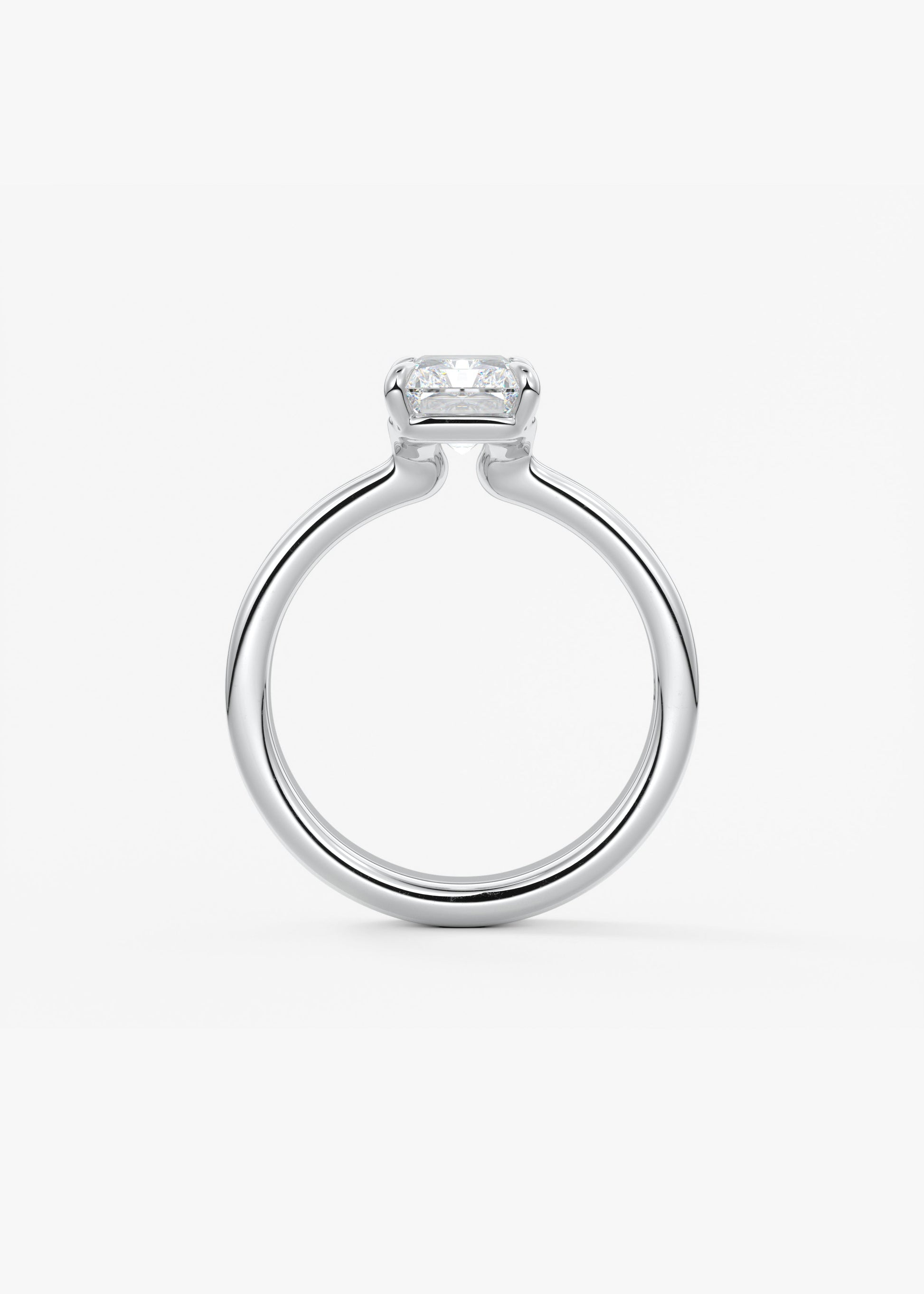 Oval Solitaire With Raised Basket Gallery Lab Grown Diamond Engagement Ring