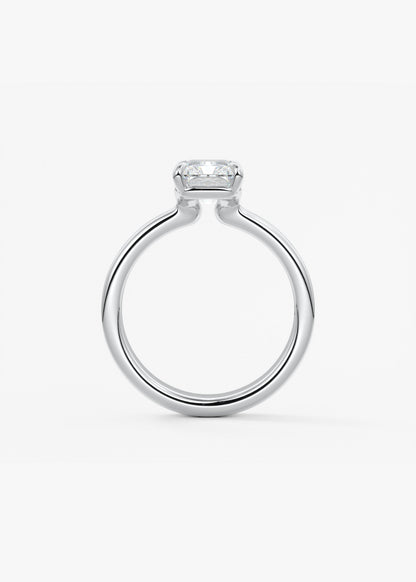 Oval Solitaire With Raised Basket Gallery Lab Grown Diamond Engagement Ring