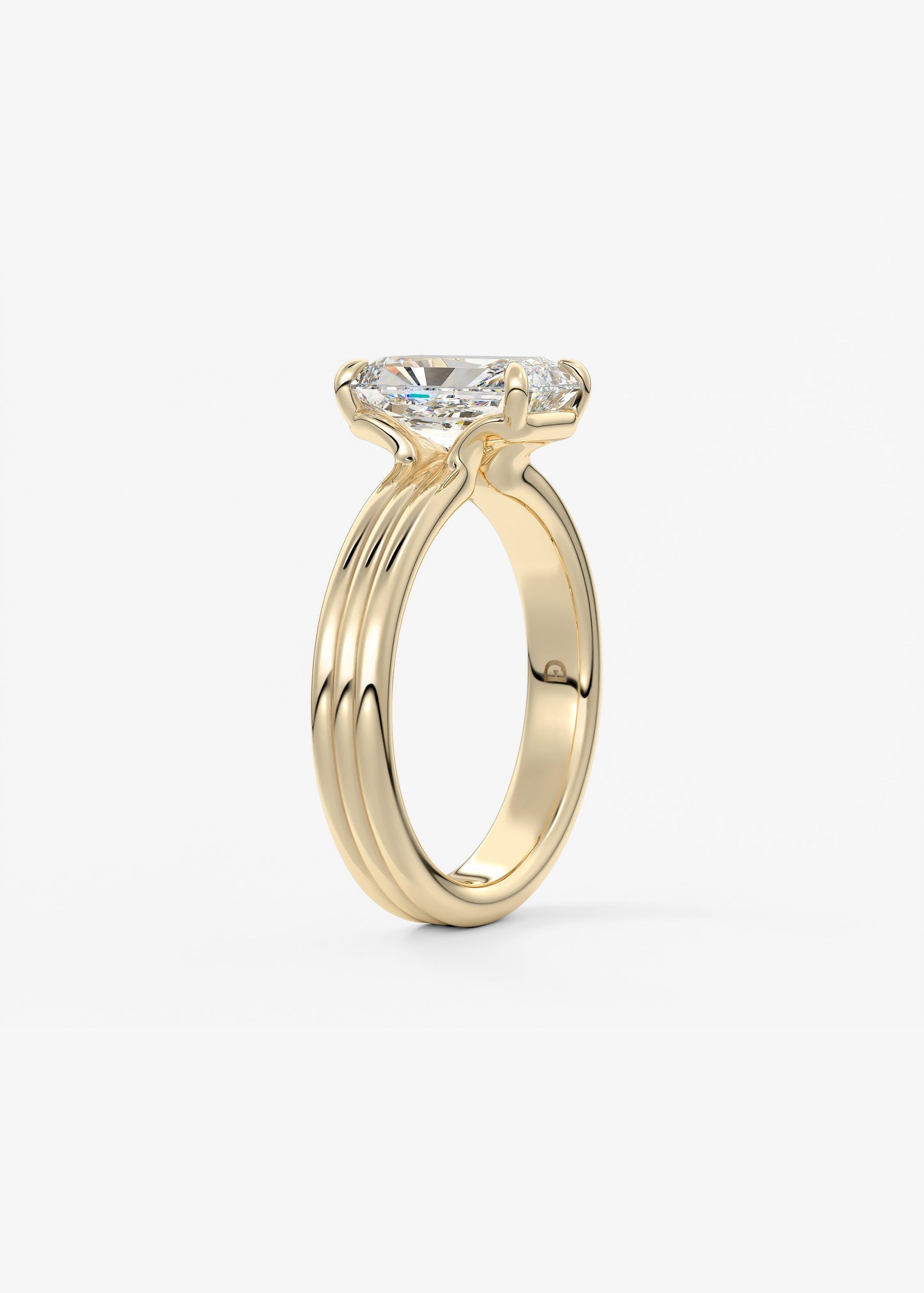 Oval Solitaire With Raised Basket Gallery Lab Grown Diamond Engagement Ring