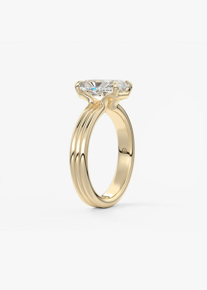 Oval Solitaire With Raised Basket Gallery Lab Grown Diamond Engagement Ring